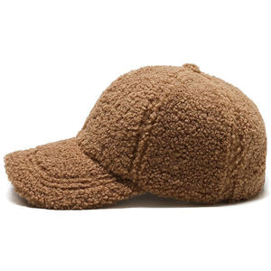 Haute Qualité 6 Panneau Designer Baseball Chapeaux Fausse Fourrure Éponge Laine Polaire Moelleux <span class=keywords><strong>Hiver</strong></span> Personnalisé Casquettes <span class=keywords><strong>De</strong></span> Baseball - Product Image 2