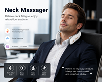 Masseur de cou à impulsions électriques avec chaleur, appareil de massage cervical intelligent, relaxant musculaire du cou rechargeable et portable