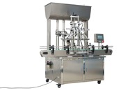 Machine de remplissage et de bouchage automatique pneumatique à 4 têtes pour bouteilles en plastique PET avec scellage en aluminium