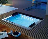 Baignoire de massage moderne personnalisée avec contrôle Balboa et bulles d'air de luxe Foshan Hotaqi