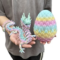 Ensemble d'œufs de dragon en verre imprimés en 3D, figurine articulée du Roi Dragon, ornements en pierres précieuses, vente en gros, thème animal, maternité