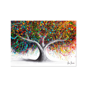 Peinture murale décorative sur toile, art abstrait moderne personnalisé, arbre coloré, nature morte aquarelle, peinture à l'huile - Product Image 6