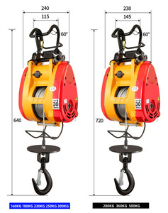 Grue électrique de câble métallique d'approvisionnement d'usine 160kg à 500 kg - Product Image 5