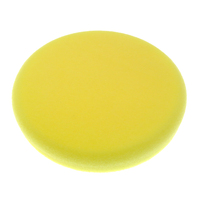 Tampons de polissage plats en mousse DA de 6 pouces jaunes à crochets et boucles pour lustrage, cirage et finition automobile et de meubles