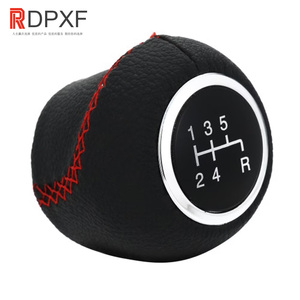 Pour Citroën Jumper Relay 2002-2014 et <span class=keywords><strong>Fiat</strong></span> <span class=keywords><strong>Ducato</strong></span> 2002-2014, pommeau de levier de vitesse universel de haute qualité en plastique noir et cuir - Product Image 3