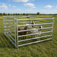 Panneau d'enclos pour chèvres galvanisé robuste à 7 rails, portable, pour moutons, complet avec goupilles pour le bétail