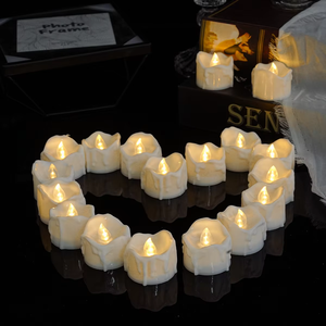 Velas LED sin Llama, Funcionan con Pilas, con Efecto de Llama Parpadeante y Goteo de <span class=keywords><strong>Cera</strong></span>, Luz Cálida para Bodas, Navidad y Decoración del Hogar - Product Image 1