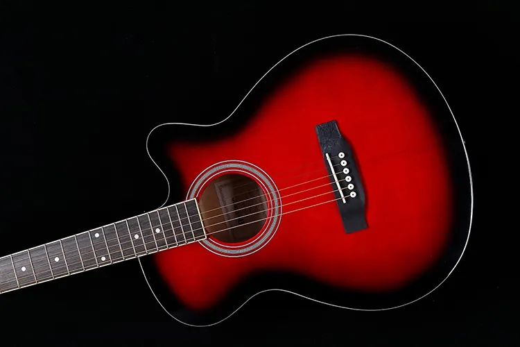 Accepter OEM guitare acoustique pour débutant 40 pouces guitare acoustique en tilleul pour débutant coloré folk Caesar X-400C
