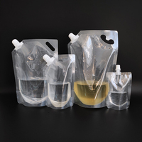 Pochettes souples transparentes jetables de 100 ml avec bec verseur pour boissons, jus et eau – Vente en gros