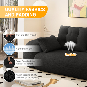 Human Dog <b>Bed</b> Convertible Eco-Friendly Modern Lazy <b>Sofa</b> Couch 78.7" Multi-Functional Foldable 3-in-1 Teddy Fabric Cotton-Filled - Product Image 6