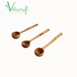 ช้อนไม้ขนาดเล็กน่ารักทำด้วยมือจากไม้ธรรมชาติเหมาะเป็นช้อนสำหรับใช้ทำแป้งเมล็ดข้าวตกแต่งได้ตามต้องการ - Product Image 1