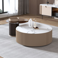 Haute qualité en céramique moderne luxe petite table de café ronde forme table en marbre thé tables basses