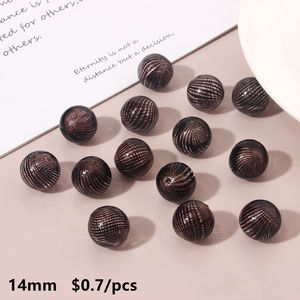 צבעוני חלול זכוכית מוראנו חרוזים 13mm - Product Image 6