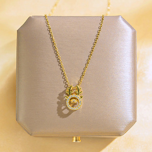 Collier délicat en acier inoxydable plaqué or 18 carats avec pendentif en forme de cœur <span class=keywords><strong>ECG</strong></span> et lettre, hypoallergénique, avec des ailes, pour femmes, cadeau - Product Image 5