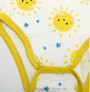 All'ingrosso vestiti per bambine e ragazzi manica corta in cotone <span class=keywords><strong>Body</strong></span> pagliaccetto per <span class=keywords><strong>Body</strong></span> tuta in cotone con pantaloncini - Product Image 2