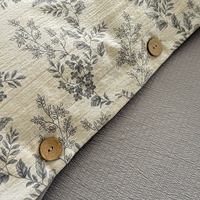 Ensemble de literie vintage à motifs floraux, 100% coton certifié OEKO-TEX, housse de couette 3 pièces pour la décoration de la chambre à coucher