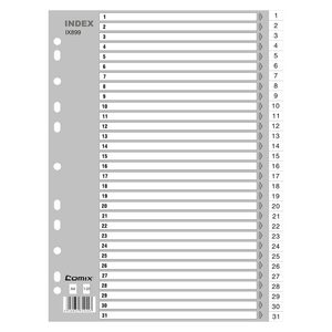 การ์ดอินเด็กซ์คอมิกซ์ A4 กระดาษแบ่งพลาสติก 31 หน้า 11 รู IX899 - Product Image 1