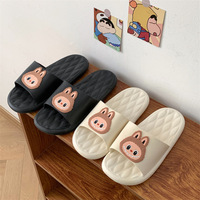 Labubu 2025 Chaussons d'Intérieur Femme Design Kapibara Personnalisés Souples Bout Rond Antidérapants Respirants Été