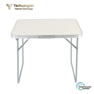 Table pliante en aluminium carrée, design moderne minimaliste style ferme/entrepôt, légère et portable pour l'extérieur - Product Image 2