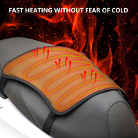 Coussin chauffant en cuir imperméable WUPP 12V avec interrupteur de commande, garantie 12 mois, pour siège solo de moto ou VTT Argo