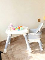 Chaise haute multifonctionnelle 5-en-1 écologique pour bébé, réglable en hauteur, siège d'alimentation, table de jeu en plastique