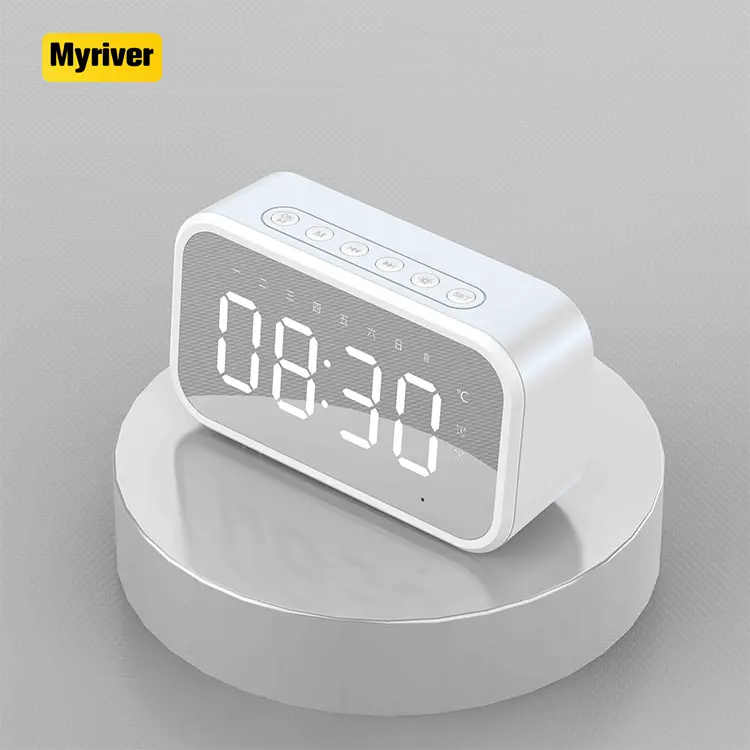 Myriver 3 में 1 चार्जर के साथ एलईडी कंप्यूटर डेस्कटॉप एफएम रेडियो नेतृत्व में प्रदर्शन डिजिटल स्मार्ट अलार्म घड़ी घड़ी तालिका का नेतृत्व किया