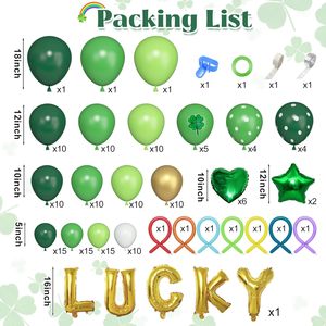 165 pz St Patricks giorno palloncini ghirlanda Kit arco arcobaleno in oro verde a forma di <span class=keywords><strong>stella</strong></span> palloncino per decorazione di forniture portafortuna - Product Image 2