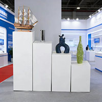 Présentoir Carré Personnalisé en Panneau Mat Artificiel Blanc pour Décoration de Produits, Base Rehaussante pour Modèles de Vitrine, Chine