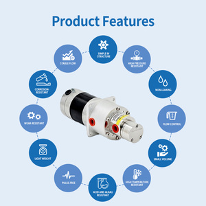 Pompe à engrenages micro 24V DC 60W (étanchéité céramique) pour liquides à haute viscosité, <span class=keywords><strong>eau</strong></span> et huile, entraînement magnétique, petite pompe de dosage de précision OEM en acier inoxydable SS316L - Product Image 3