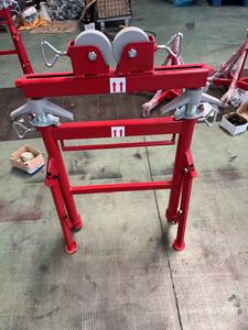 Support de tuyau réglable en hauteur H403 avec tête à roulettes et étau pour tuyaux de 36 pouces - Product Image 3