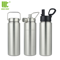 Unique Group 24oz Bouteille de fitness en acier inoxydable avec isolation sous vide à double paroi et couvercle pour le sport Camping Drinkware