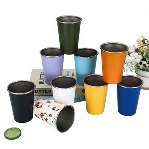 Gobelet à eau monocouche en acier inoxydable 304 personnalisable pour le commerce transfrontalier, idéal pour les restaurants, le camping en extérieur, le café et la bière au bar - Product Image 1