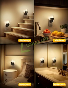 LOHAS LED Flameless <strong>Candle</strong> Decorative Vintage Nightlight Warm White <strong>Wall</strong> Plug Night Lighting Creative Night Lights For Bedroom