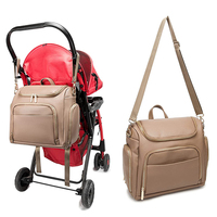 Sac à dos à langer en cuir grande capacité personnalisé pour maman, avec matelas à langer intégré, idéal pour les voyages
