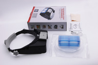 New Head-mounted USB Charging Magnifier, 4 LED Lights Power Display HD Magnifier