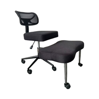 Chaise de yoga moderne à hauteur réglable pour le soutien lombaire Chaise de méditation de bureau à pattes croisées avec roues