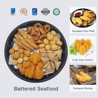 Snacks de Mariscos Fritos Crujientes: Pescado Empanizado Congelado, Surimi de Cangrejo, Tempura de Camarones, Mariscos Empanizados Listos para Freír