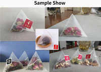 Machine d'emballage de granulés pour snacks, sachets de thé triangulaires, film en rouleau de tissu non tissé en maille de nylon, machine d'emballage de sacs