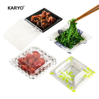 3121 Récipient Alimentaire En Plastique Jetable Freshware Conteneurs De Viande Carré Micro-ondes À Emporter Plat De Sushi