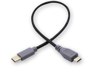 Maßgefertigtes USB Typ-C zu Micro-USB 2.0 DP-Kabel für Computer PVC-Ummantelung Folienabschirmung - Lebenslange Garantie Schwarz - 0,2m/0,5m/1m/1,5m - Product Image 1