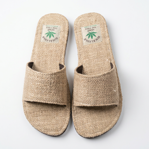 Handmade Hemp Slippers Eco-Friendly Natural Flax Slides Open Toe Summer Flat <b>Sandals</b> for Women Boho Sustainable Eco gift Nepal - Product Image 1