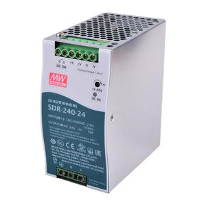 Mean-Well SDR-240-24 240W Single-Output Industrial DIN Rail <b>Power</b> <b>Supply</b>, 24V 10A, 88-264V AC / 124-370V Input, Active PFC - Product Image 2