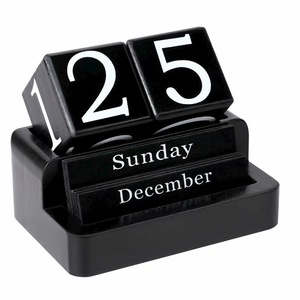 Calendario Perpetuo in Blocchi di Legno, Stile Moderno Rustico, Decorazione da Tavolo per Casa e Ufficio, per Insegnanti e Aule - Product Image 3