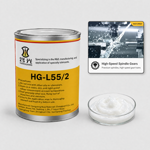 Grasso ad Alta Velocità HG-L55 PFPE PTFE 300K Ndm NSF H1 FDA 260 Senza Silicone HANGUANG 1KG per Cuscinetti <span class=keywords><strong>di</strong></span> Rulli Tessili e Ingranaggi - Product Image 1