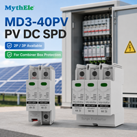 Dispositif de protection contre les surtensions MythEle DC 1000V de type 2 classe II pour onduleur photovoltaïque et boîtier de combinaison