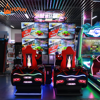 Machine d'arcade de course à deux joueurs, simulateur de conduite de voiture à monnayeur, machine de jeu vidéo de conduite pour centre d'arcade FEC