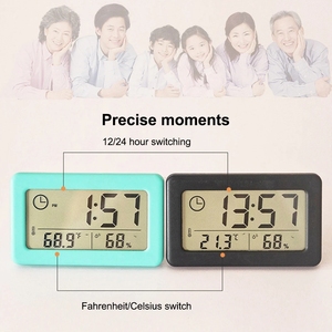 Battery Operated Home Office Silent Desk Time Display <strong>Clock</strong> Mini LCD Digital Table Dashboard Desk Electronic <strong>Clock</strong> - Product Image 4