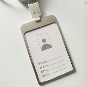 Custom Metal Aluminium <b>ID</b> Card Badge <b>Holder</b> with Lanyard for Business Cards - Product Image 6