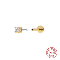 Getta Popular Boucles d'oreilles cartilage en argent sterling 925 plaqué or Bijoux de piercing en gros Boucles d'oreilles tendance pour cadeau