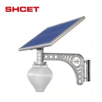 CET-174 paysage lampe étanche IP66 lampadaire capteur de mouvement Led lampadaire solaire panneau solaire